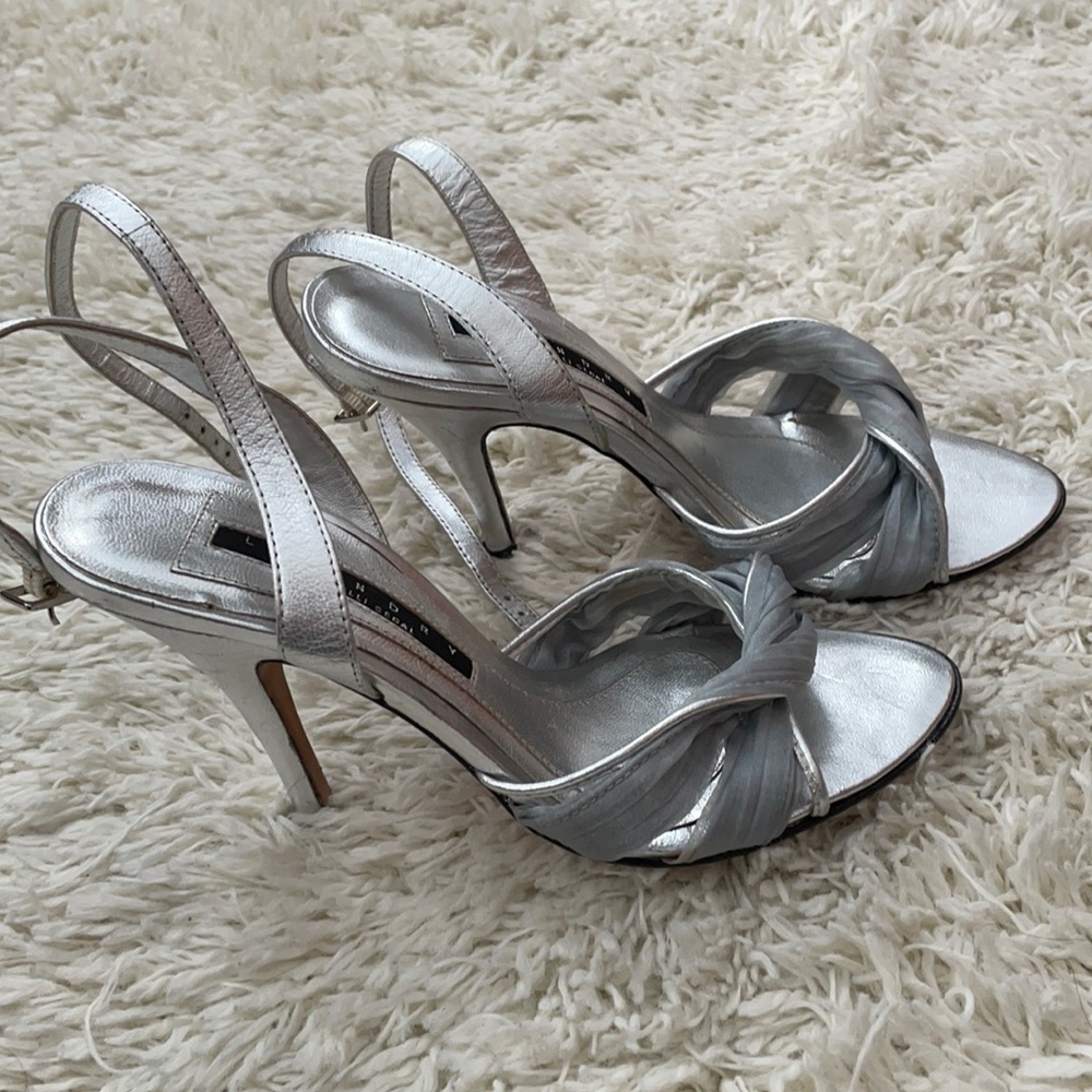 Silver laundry heels